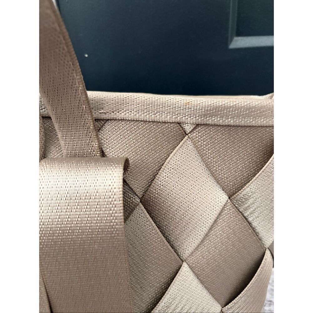 Maggie Bags Recycled Seatbelt Backpack Tan/Beige - Picture 8 of 12